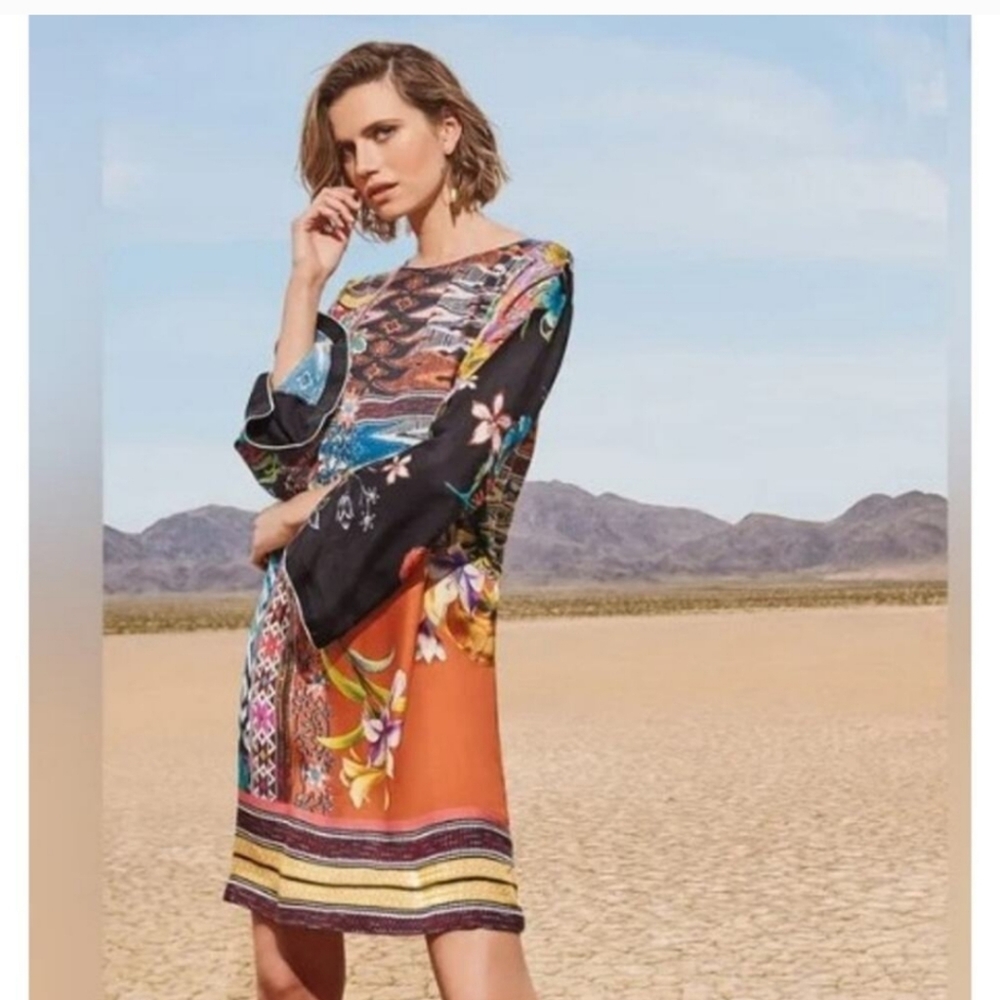 Johnny Was Multicolor Floral Tunic - Picture 3 of 12
